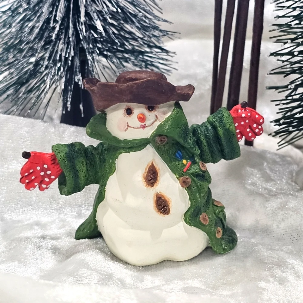 Hallmark Snowman Ornament Holiday Christmas Village So Cute 😍 Vintage
